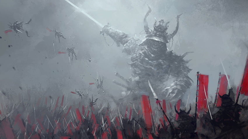 warrior, Amon Amarth, Melodic death metal, Vikings, Battle, Fantasy, Samurai Battlefield HD wallpaper