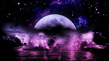 Purple Moon iPhone Wallpapers  Top Free Purple Moon iPhone Backgrounds   WallpaperAccess