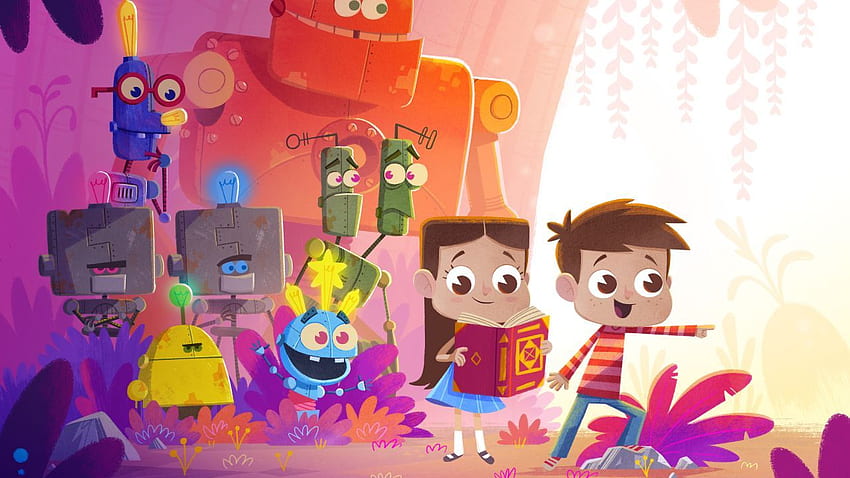 Children, Kids, Robots, Illustration, Colorful HD wallpaper