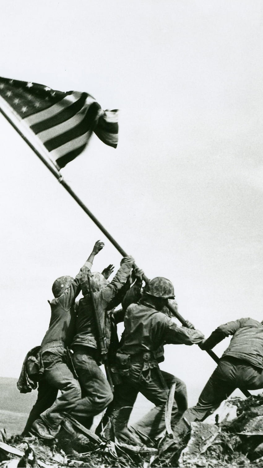 Iwo jima flag raising, Battle of Iwo Jima HD phone wallpaper