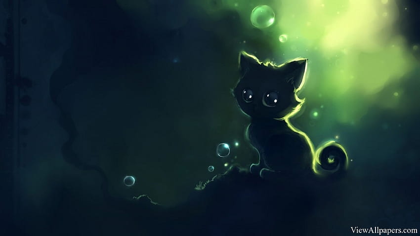Anime Alone Cat Anime [] for your , Mobile & Tablet. Explore Anime . Cool Anime , Anime , Epic Anime, Black and Green Anime HD wallpaper