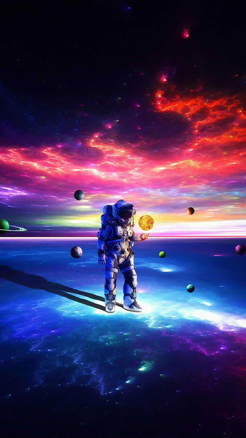Lost Alone Astronaut, Künstler und . Weltraumgrafik, Astronaut, Weltraum, coole Grafik HD-Handy-Hintergrundbild
