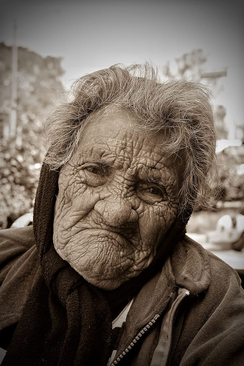 : starość, starsza kobieta, starszy dorosły, portret, pomarszczony, styl życia, Starość Tapeta na telefon HD