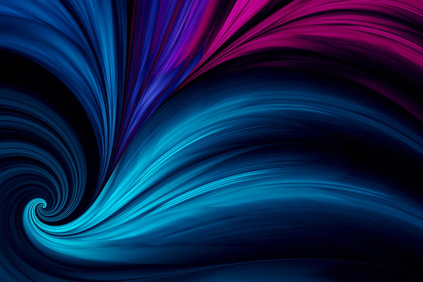 Huawei Matebook Pro, stock, blue-dark waves HD wallpaper