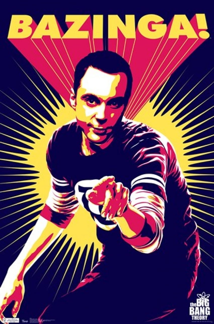 Теория за Големия взрив - Sheldon Cooper Bazinga печат на плакат - Артикул HD тапет за телефон
