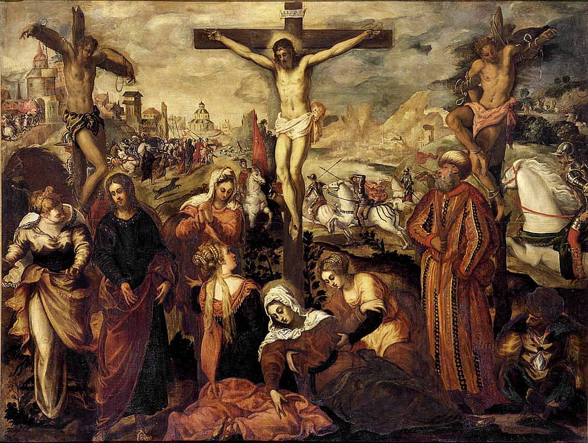 Peintures de la Crucifixion de la Renaissance, Tintoret Fond d'écran HD