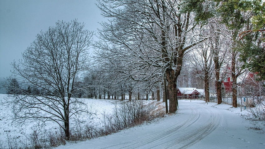 Winter Farm, Snow Farm HD wallpaper | Pxfuel