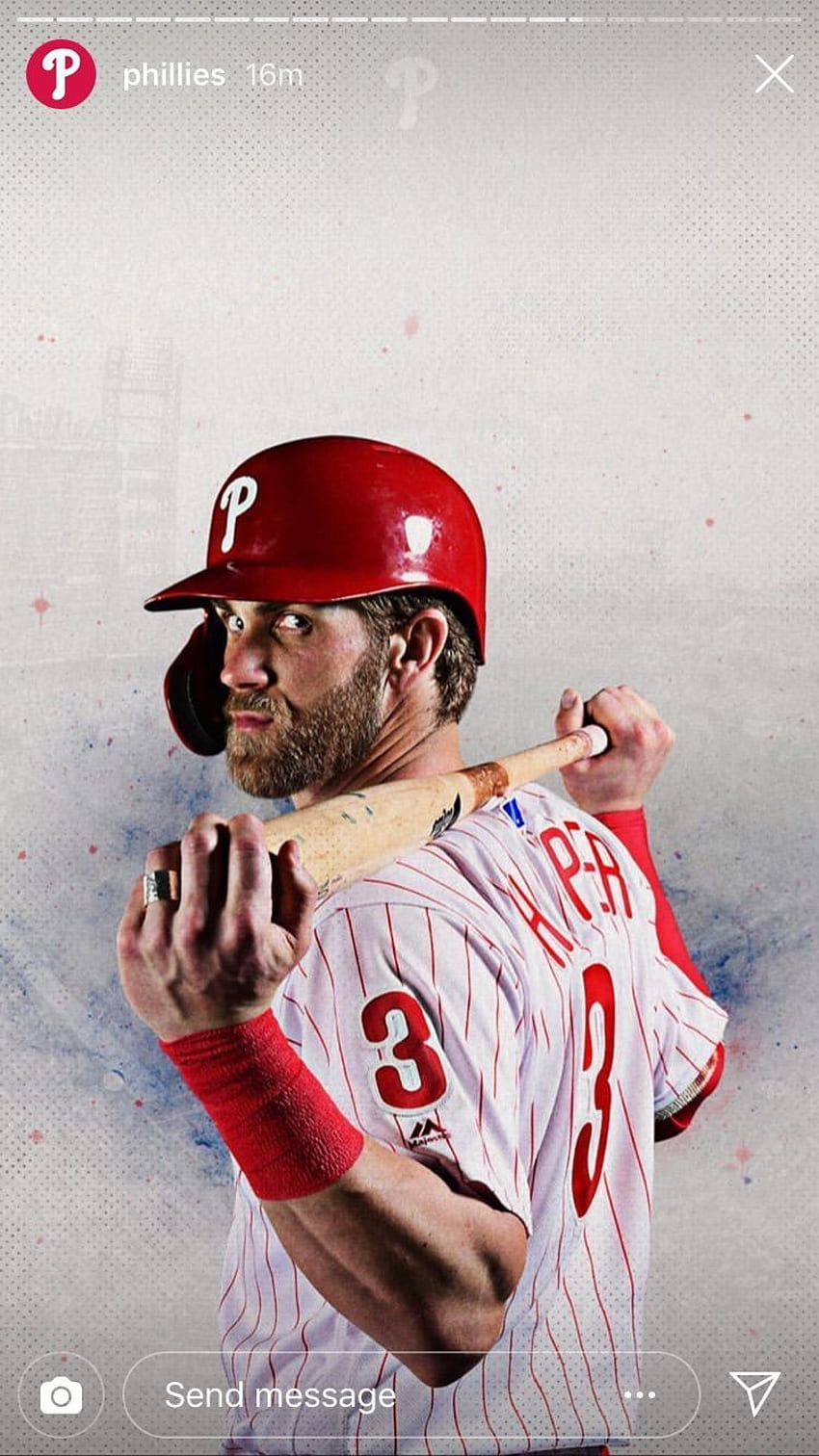 Mckenna on Bryce Harper. Phillies baseball, Baseball guys HD phone wallpaper