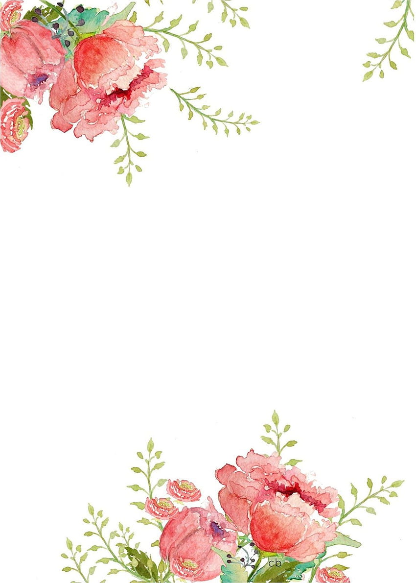Craftberry Bush: 수채화 부활절 인쇄 가능. 수채화 문방구, 꽃 수채화, 수채화 꽃, 인쇄 가능한 꽃 HD 전화 배경 화면