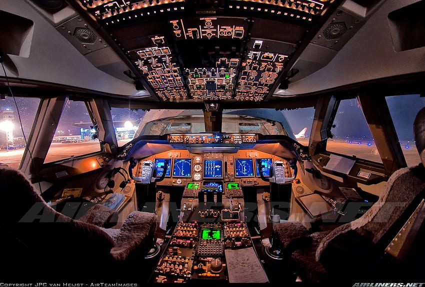 Cockpit de aeronaves, cockpit de aviação papel de parede HD