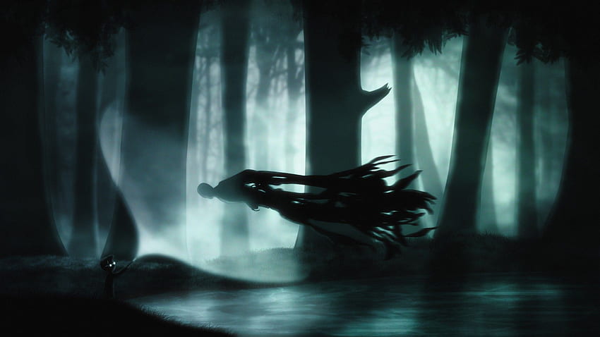 Harry Potter Limbo Fantasy Art Video Games Crossover Spooky Deep Forest Artwork Dark Ghost Cyan Turq - Resolution: HD wallpaper