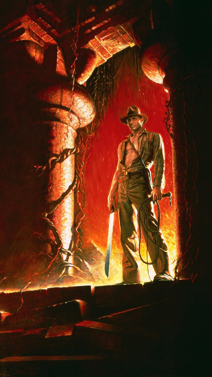 Indiana Jones e il tempio maledetto (1984) Telefono . Moviemania. Indiana jones, migliori poster di film, film Doom Sfondo del telefono HD