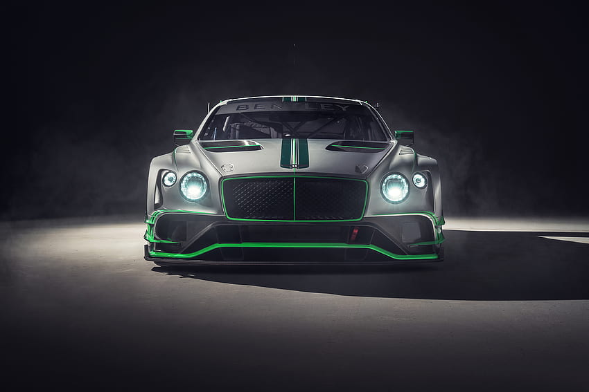 Bentley continental GT3, 2018 car, front HD wallpaper