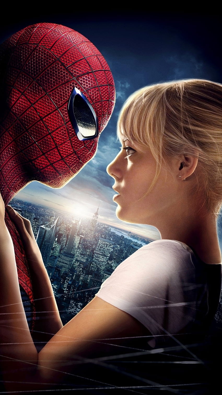 Emma Stone y Spider Man en The Amazing Spider Man , , Emma Stone Spiderman fondo de pantalla del teléfono