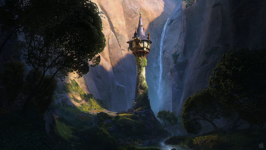 Torre de Rapunzel de Enredados, paisaje de Disney fondo de pantalla