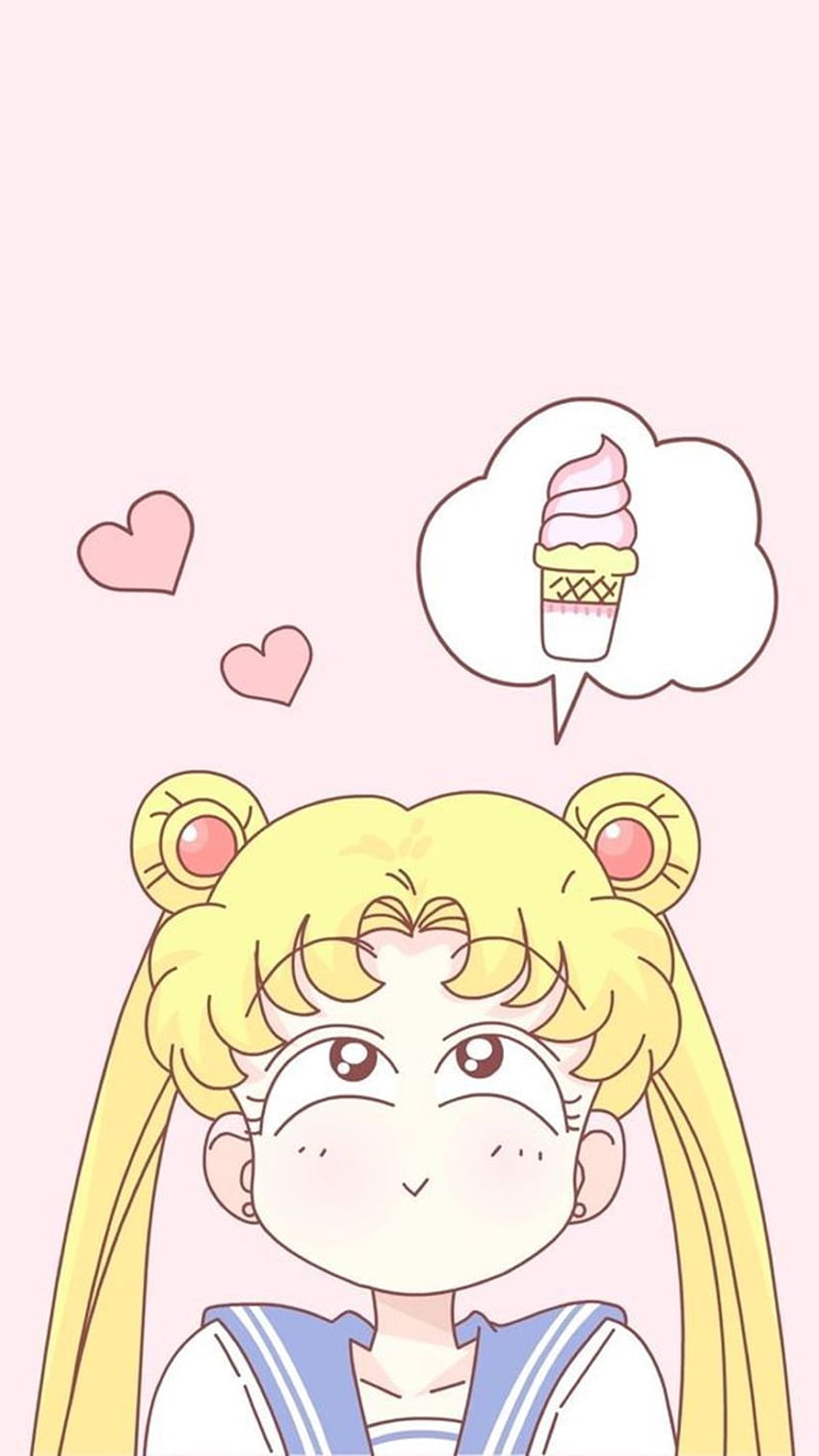 Arte della luna marinaio, Sailor Moon Kawaii Sfondo del telefono HD
