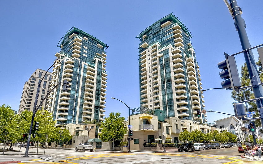 Miasta, Architektura, USA, Stany Zjednoczone, Kalifornia, San Diego, Centrum miasta, Śródmieście Tapeta HD
