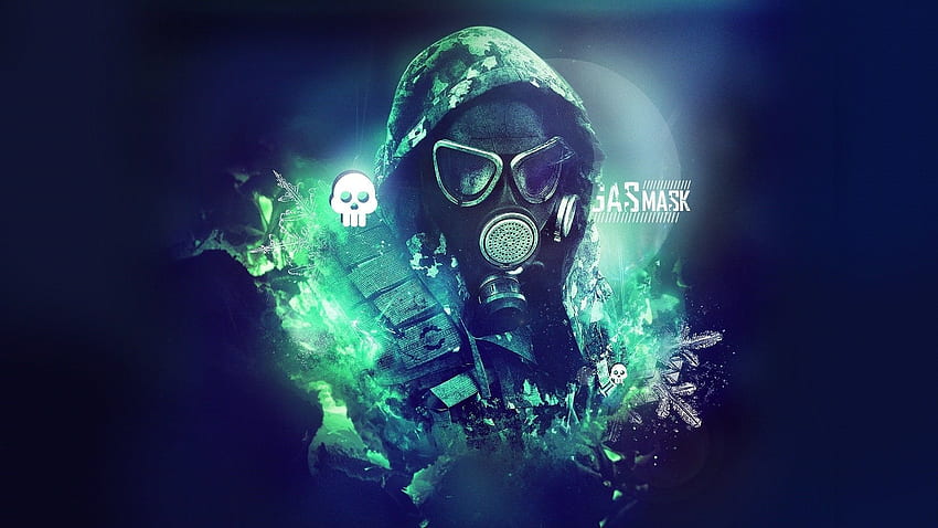 Toxic Mask, Girl Mask HD wallpaper