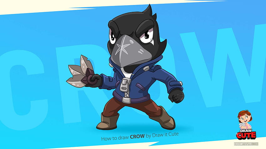 Crow super easy. Brawl Stars drawing tutorial - Draw HD wallpaper