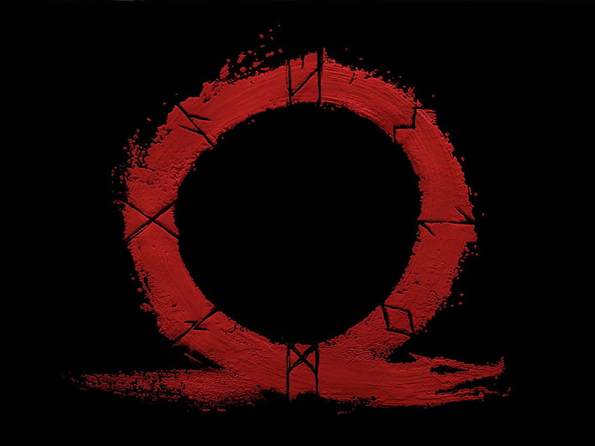 Round Red And Black Logo , God, God Of War, Kratos, Omega, Valhalla â ...