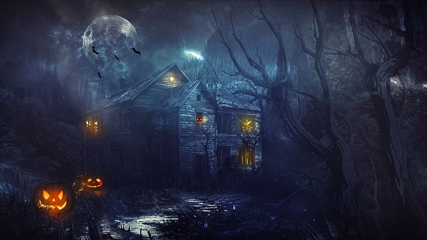 halloween haunted house, Home Halloween HD wallpaper