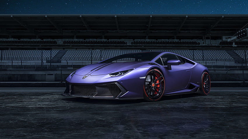 Lamborghini Huracan - Purple Car HD wallpaper