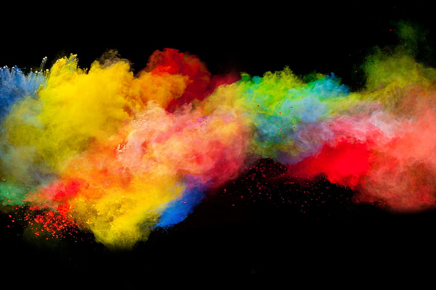 Colorful, powder, explosion HD wallpaper