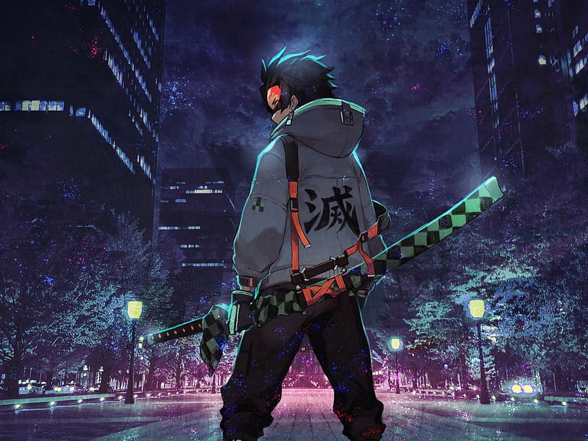 Urban ninja, anime, art, , , background, 7a2d63. Cool anime , Netflix anime, Anime, Cool Anime Ninja HD wallpaper