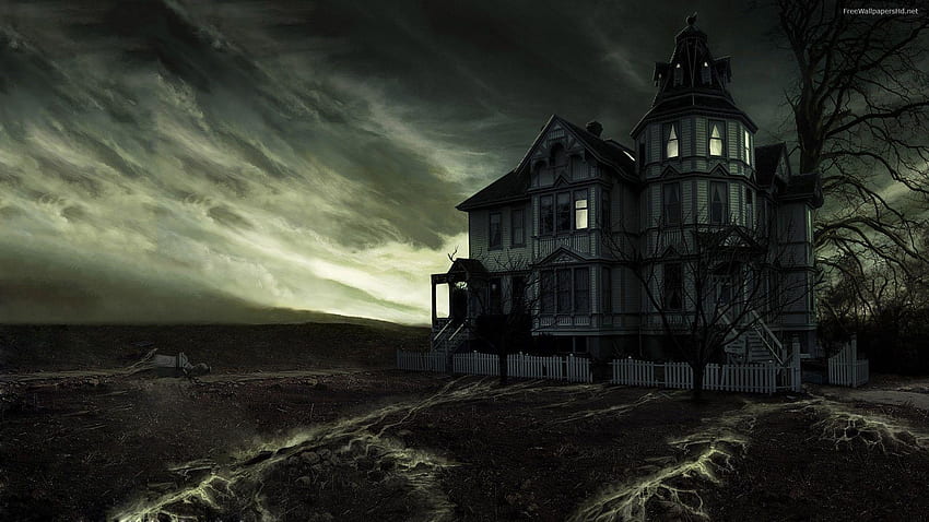 Haunted House Background, Creepy House HD wallpaper
