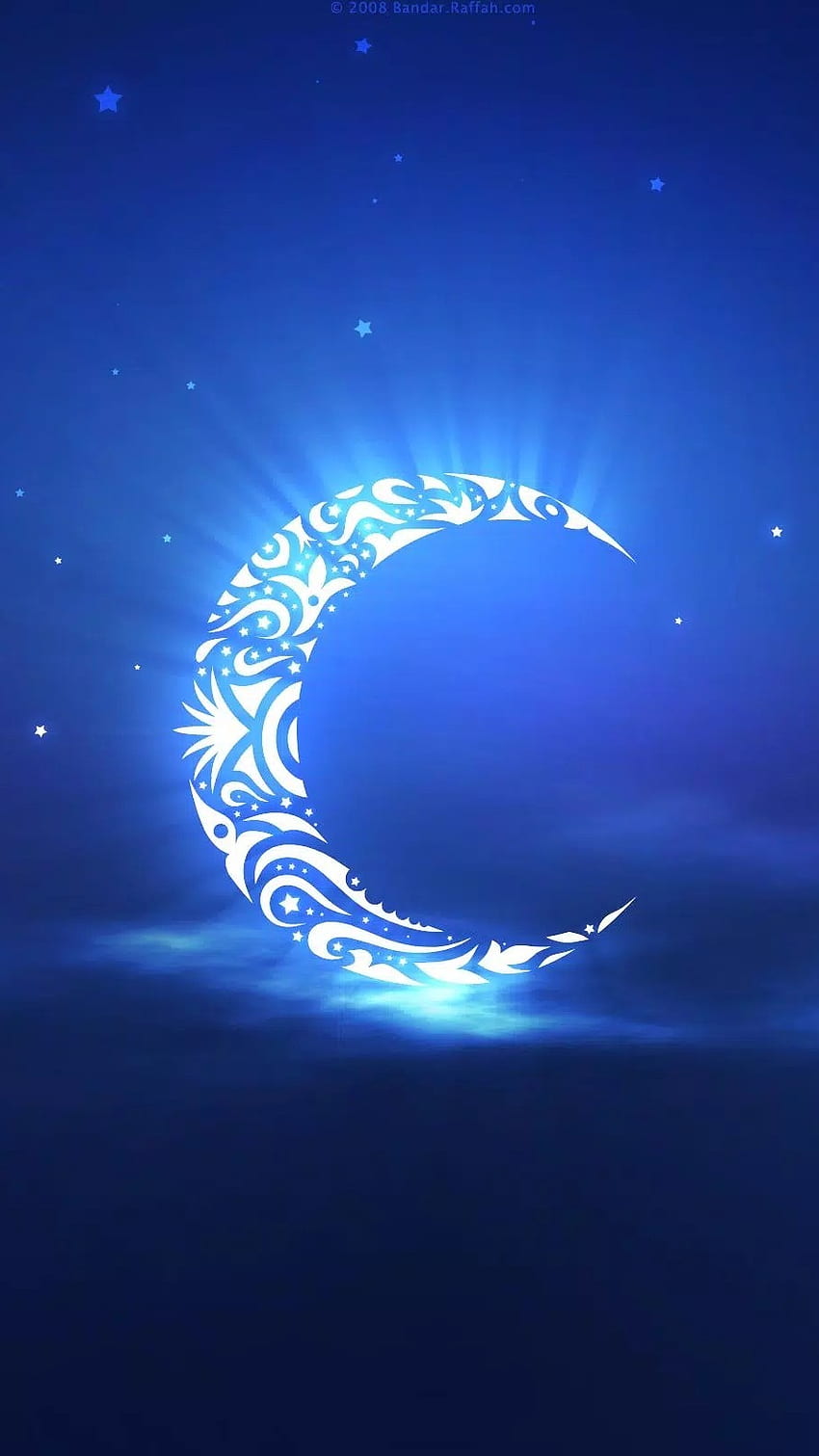 Ramadan, Beautiful Blue, Background, moon HD phone wallpaper