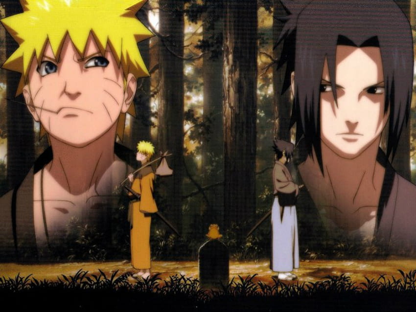 Naruto and Sasuke, sasuke, naruto, anime, manga HD wallpaper