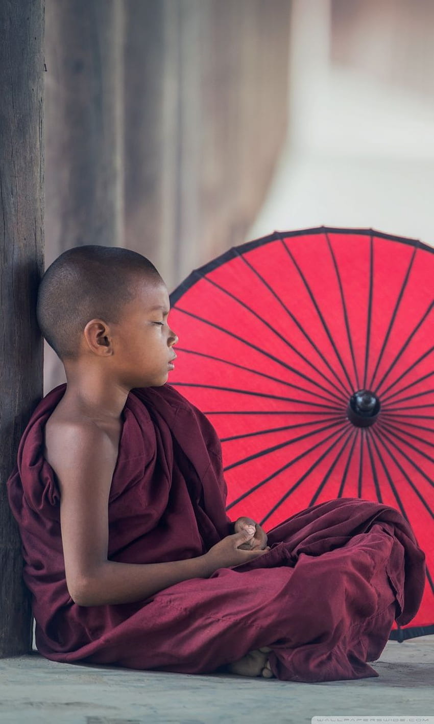 Young Buddhist Monk Meditating Ultra Background for U TV : & UltraWide & Laptop : Multi Display, Dual Monitor : Tablet : Smartphone, Buddhist 5 HD phone wallpaper