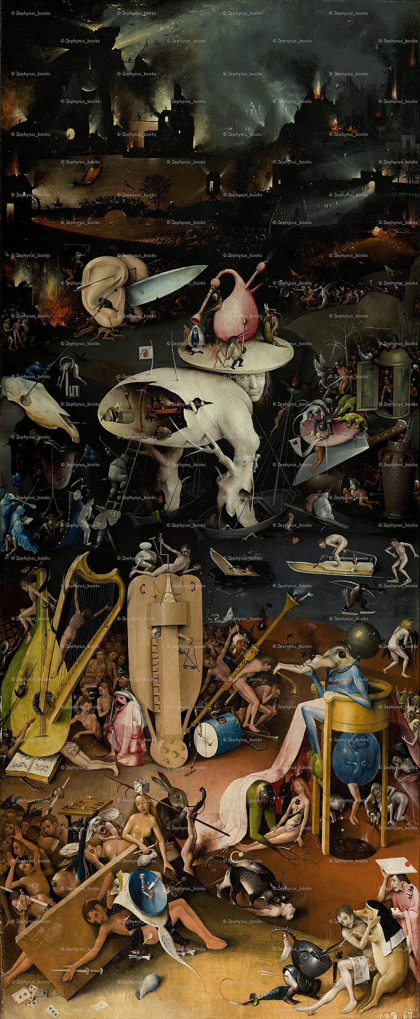Dünyevi Zevkler Bahçesi, Hieronymus Bosch - Sağ HD telefon duvar kağıdı