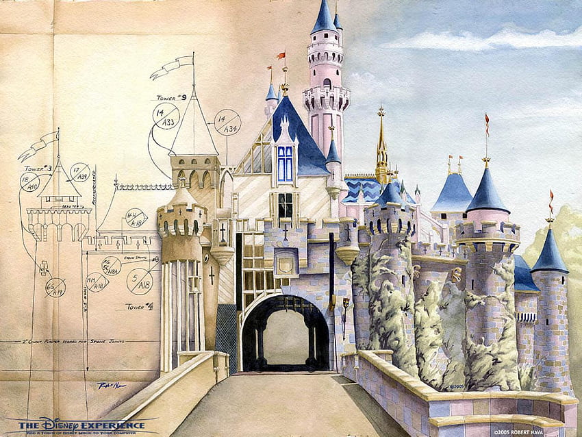 Zamek Disneya 1334, wyobraźnia Walta Disneya Tapeta HD