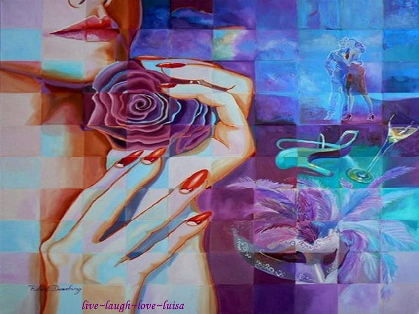 Róża, róża, purpura, smutek, piękno Tapeta HD