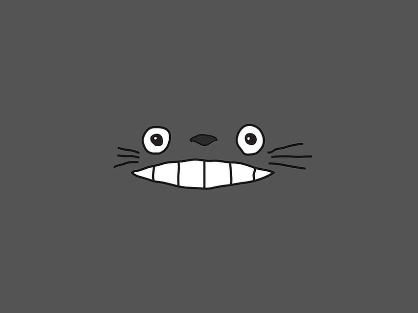 Nachbar Totoro. Weißer Totoro, Totoro, Studio-Ghibli-Hintergrund, Schwarz-Weiß-Totoro HD-Hintergrundbild