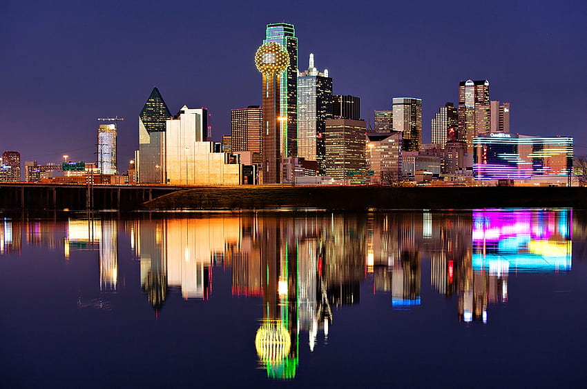 Dallas Skyline 3840X1200 (Página 1), Centro de Dallas papel de parede HD