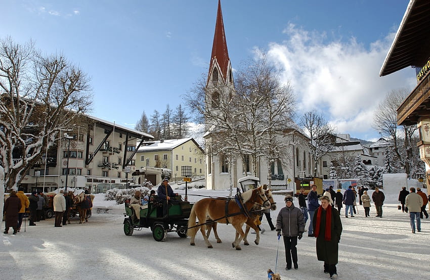 Winter in Tirol / Austria, winter, season, holiday, europe, ramantic, snow HD wallpaper