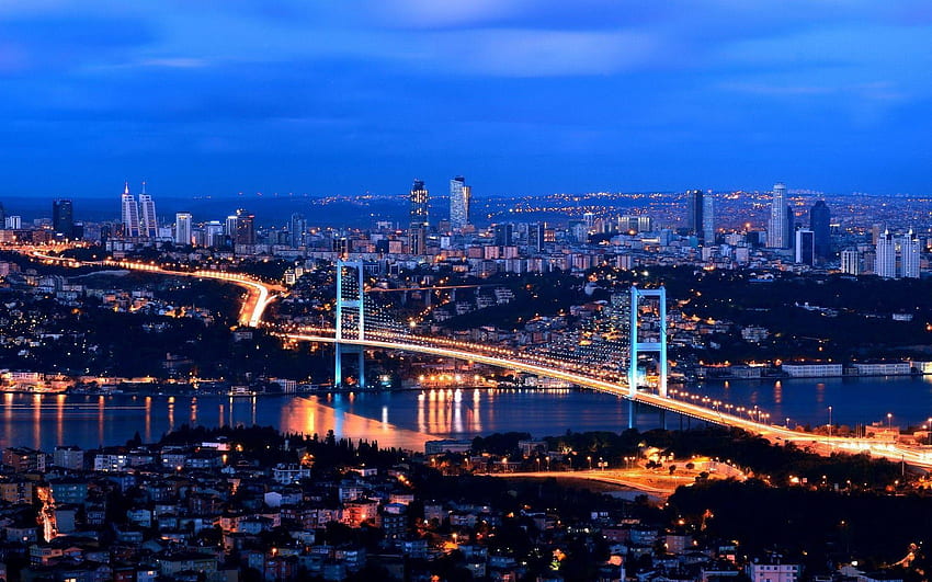 Istanbul, notte di Istanbul Sfondo HD