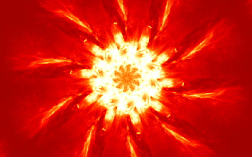 Red Passion, kaleidoscope, fire, red HD wallpaper