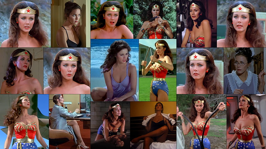 Wonder Woman Montage นำแสดงโดย Lynda Carter 2, Wonder Woman Montage, WW, Wonder Woman, Lynda Carter วอลล์เปเปอร์ HD