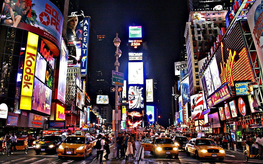 NYC At Night, New York Street HD wallpaper