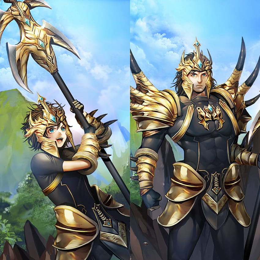 Ilustração de cavaleiro de ouro, League of Legends, demacia, Jarvan IV Papel de parede de celular HD