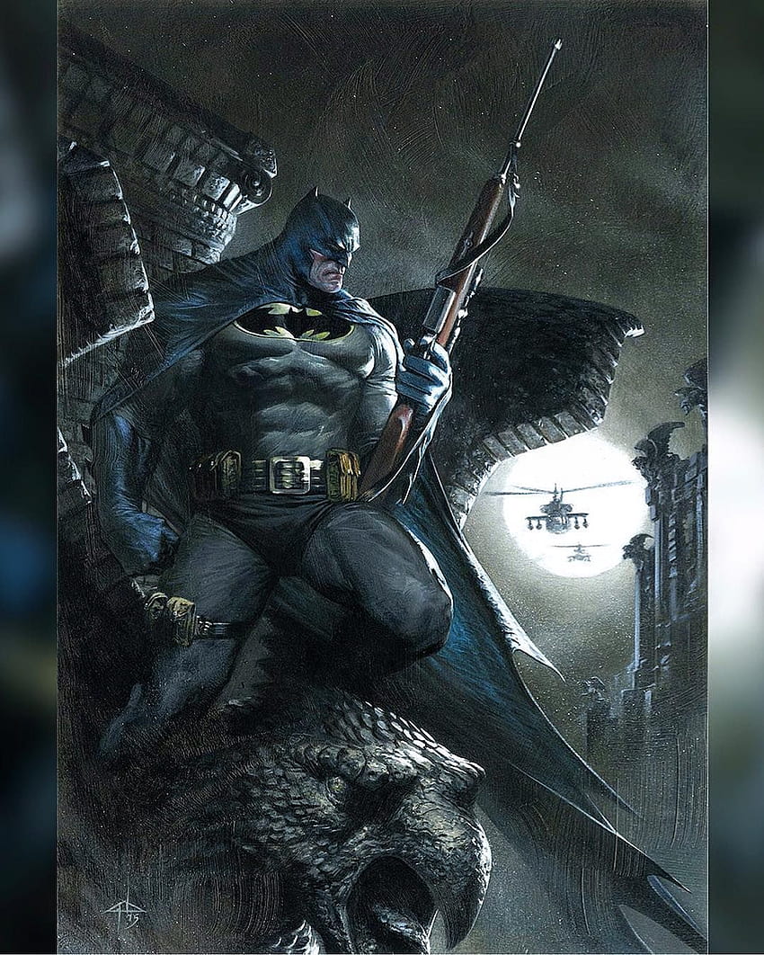 Batman: The Dark Knight Returns - gaya Frank Miller. Poster Batman, karya seni Batman, komik Batman wallpaper ponsel HD
