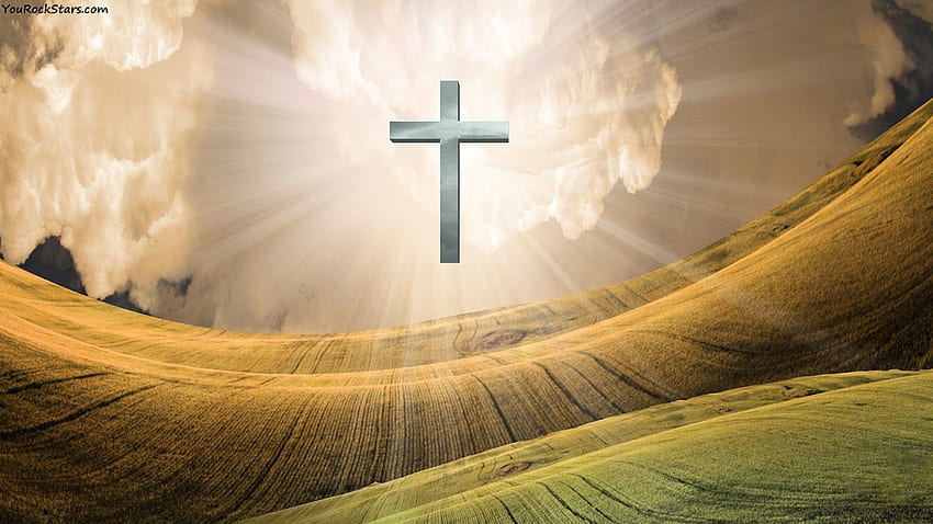 Кръст Исус, християнски Ден на благодарността с висока резолюция HD тапет