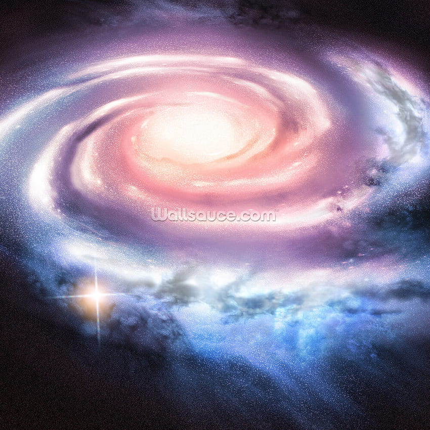 Distant Spiral Galaxy, Enchanted Library HD phone wallpaper