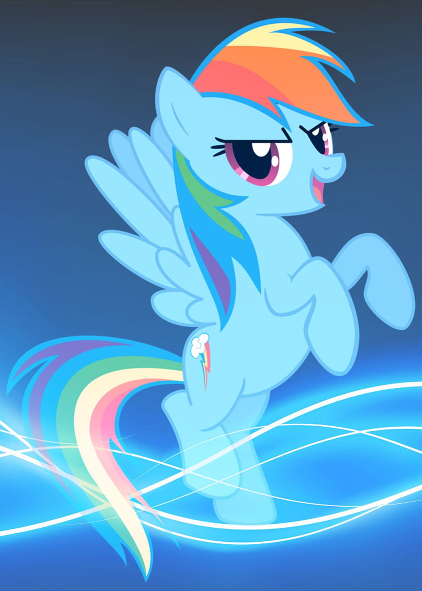 Explosión azul de Rainbow Dash. MLP My Little Pony Amistad, MLP Cute Cell fondo de pantalla del teléfono