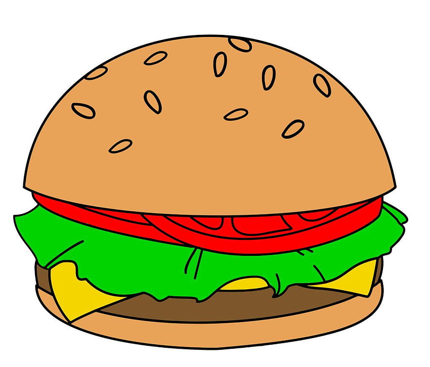 No Hamburger Bun Food - Encode clipart to Base64, Cute Hamburger HD wallpaper