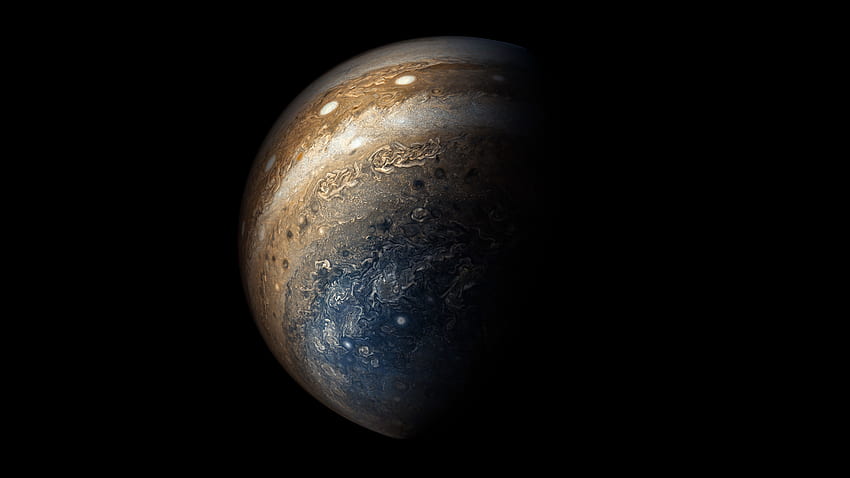 Jupiter, Planet, Weltraum, NASA, Wissenschaft, Dunkel, Blau, Braun, Milchstraße, Universum, Sonnensystem / und mobiler Hintergrund HD-Hintergrundbild