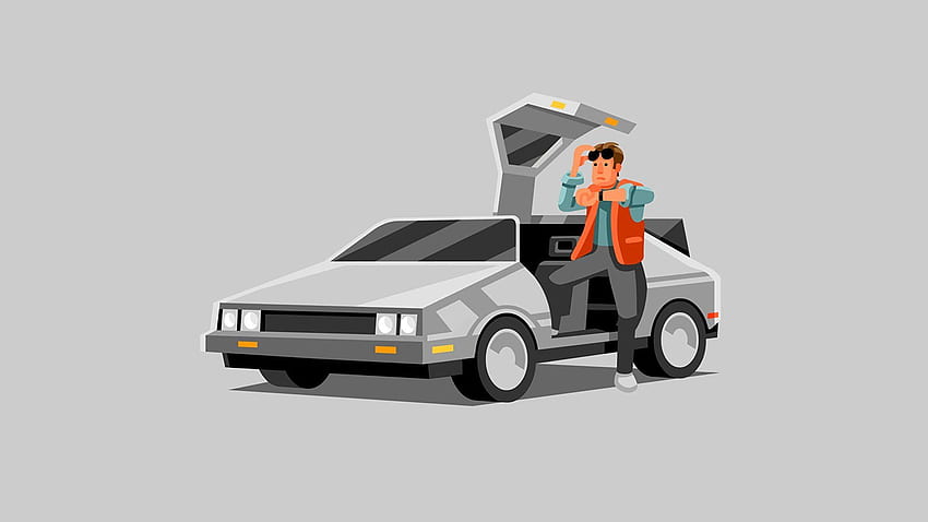 DeLorean, de volta para o futuro / e fundo móvel, de volta para o futuro papel de parede HD